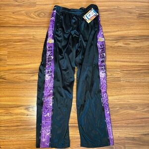 NWT Lakers Tearaway Track Pants XL NBA Zipway Snap Warm Up